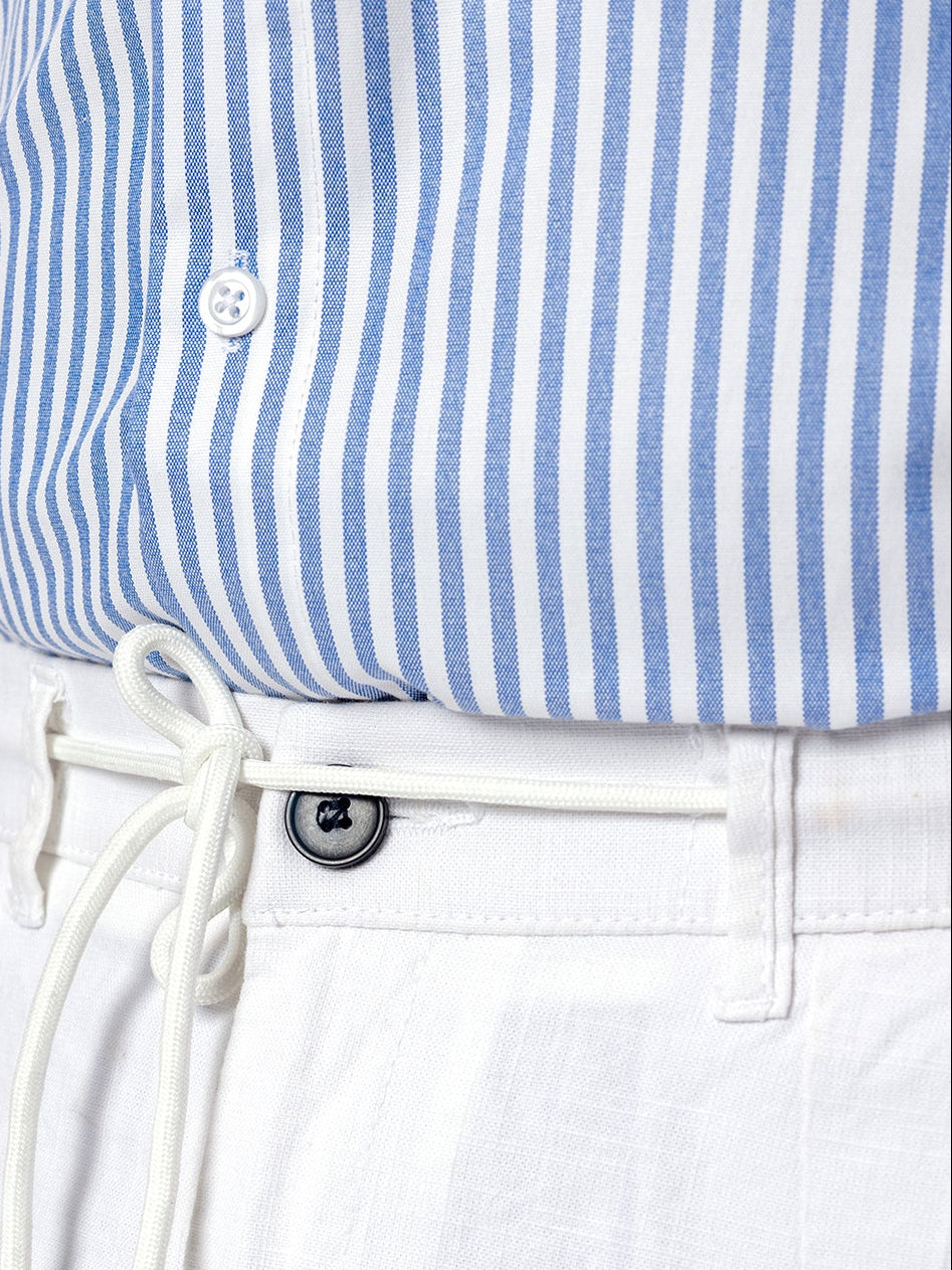 Blue Striped 100% Oxford Cotton Shirt