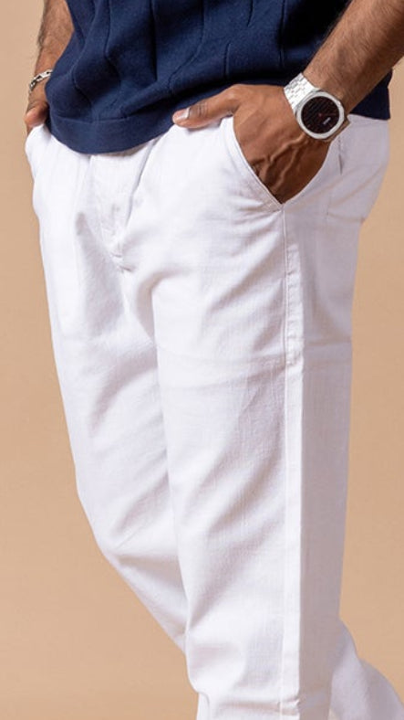 White Soft Linen Pant