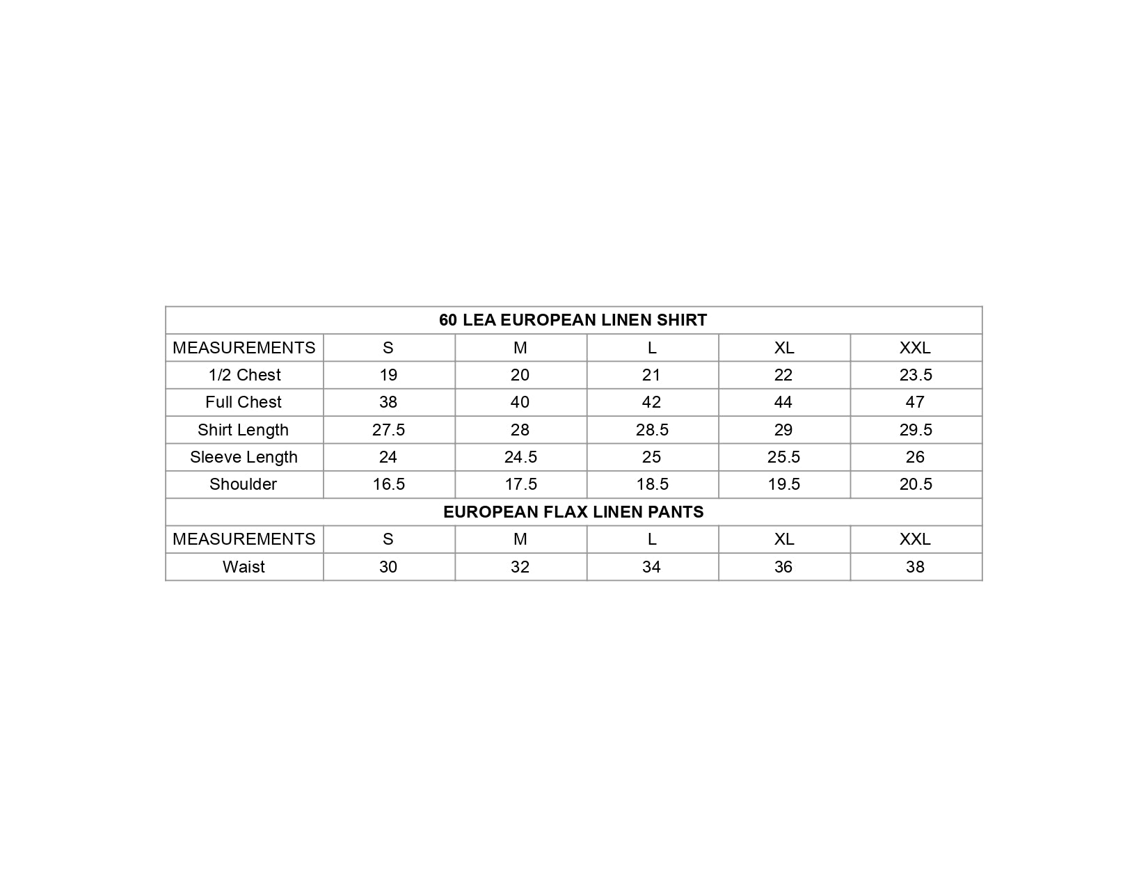Size Guide