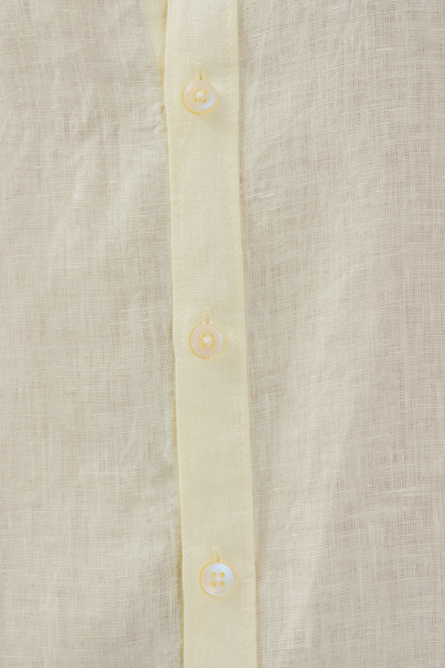 Pale Butter Yellow Pure Linen Shirt | 60 Lea European Linen