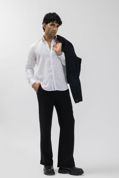 White Lilac Pure Linen Shirt | 60 Lea European Linen