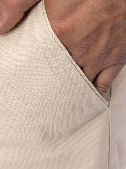 Beige Soft Linen Pant