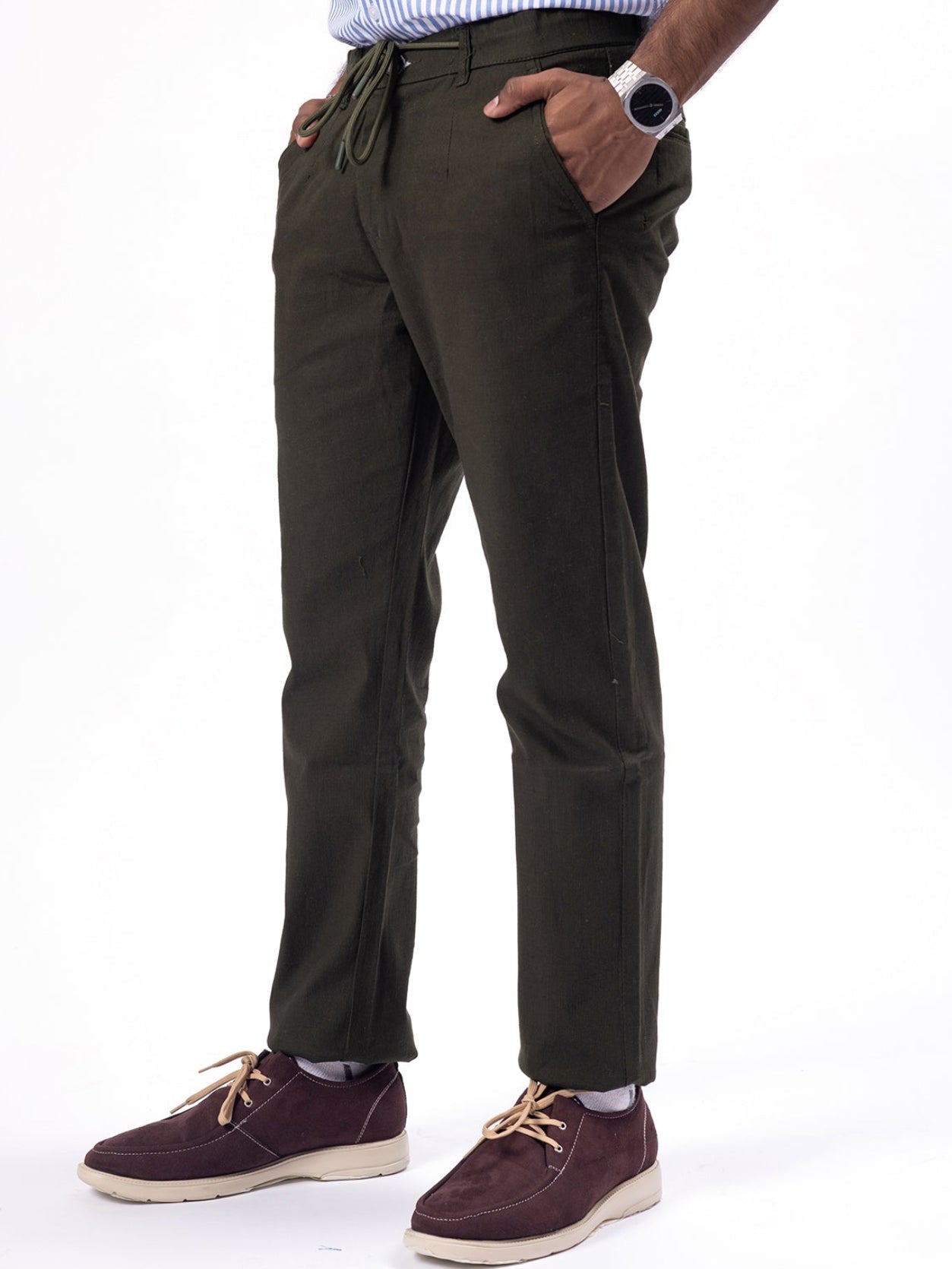 Olive Soft Linen Pant