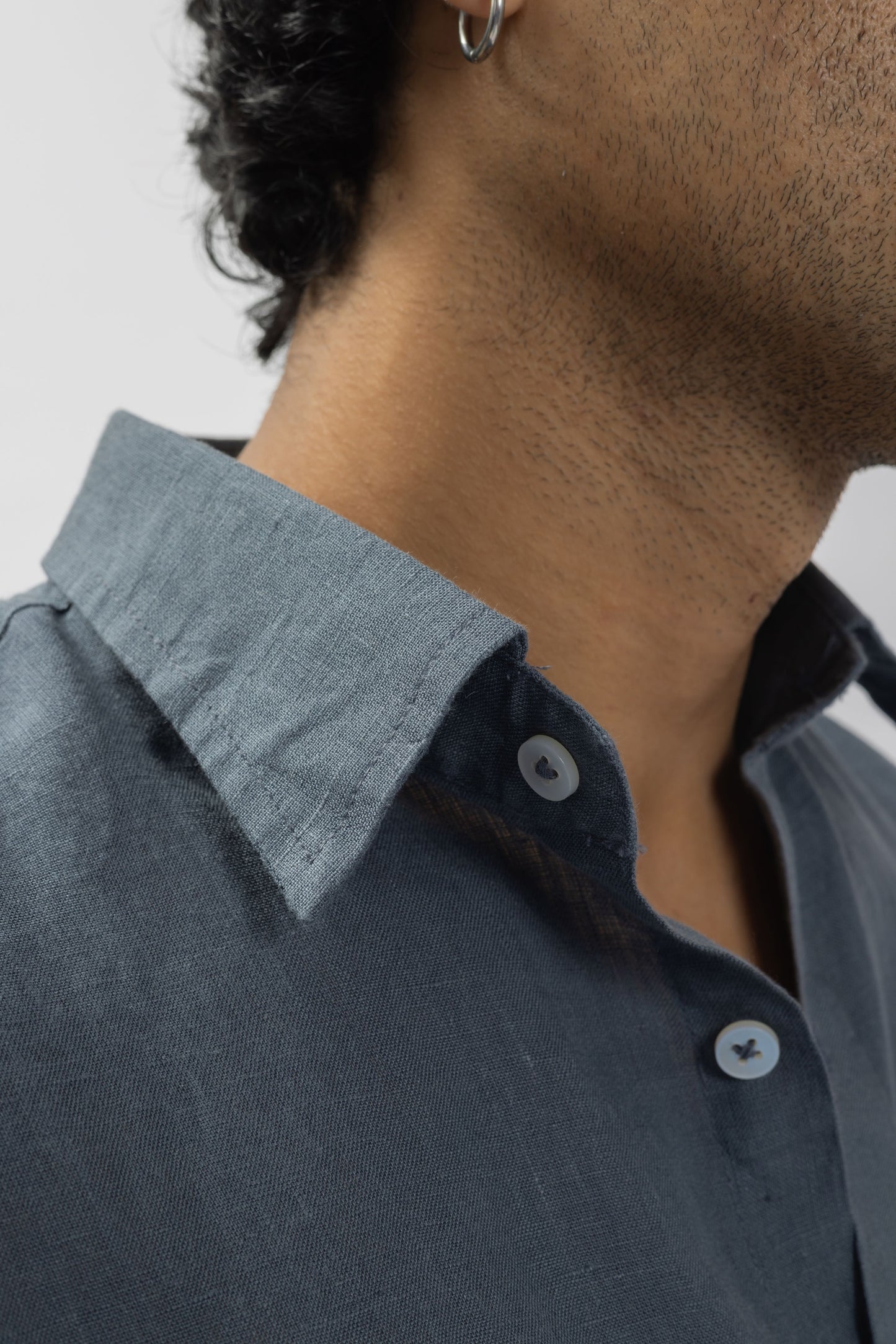 Slate Grey 60 LEA Pure European Linen | Lightweight Shirt