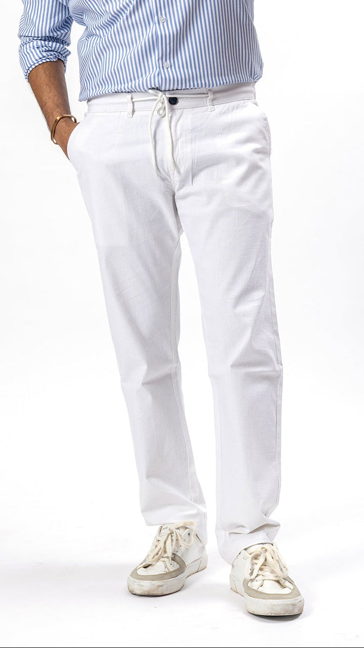 White Soft Linen Pant