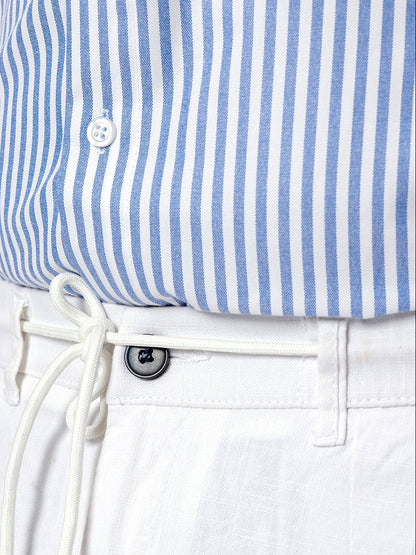 Blue Striped 100% Oxford Cotton Shirt