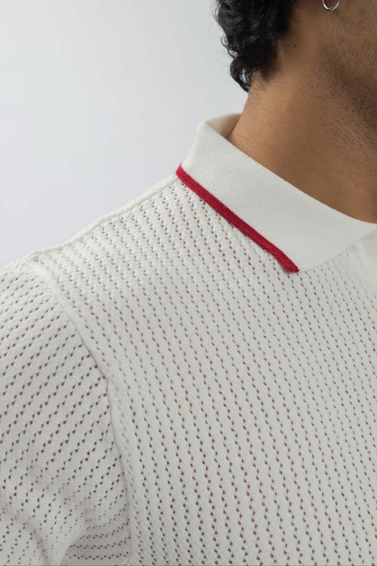 Off-White Button-Front Knitted Shirt
